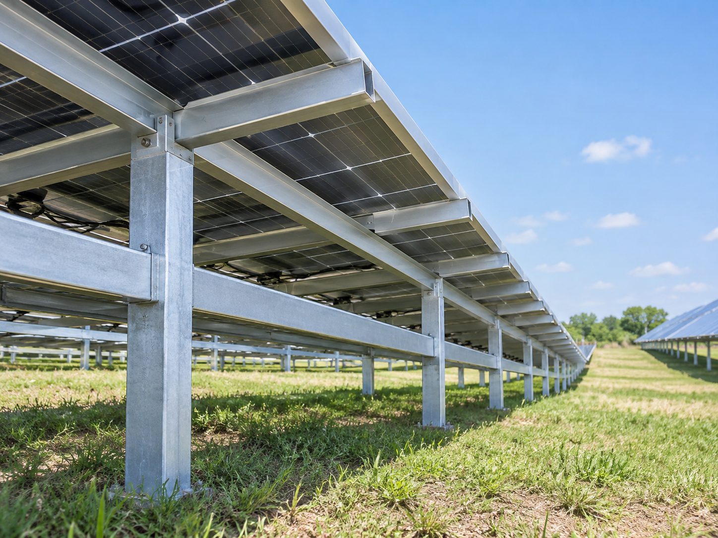 Pre-Galvanized rectangular steel tube used for solar support fabrication